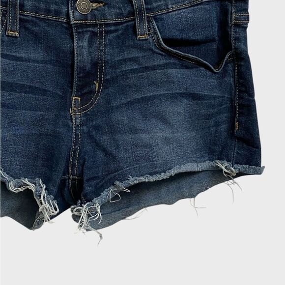 Flying Monkey Cutoff Jean Shorts Women's 27 Raw Hem Dark Wash Denim Made in USA - Picture 5 of 11
